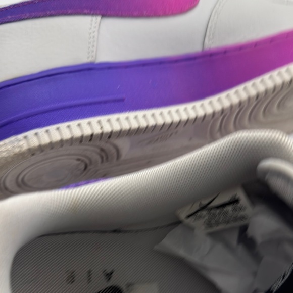 Nike Air Force 1 Low Sneakers - White and Purple - Picture 10 of 11